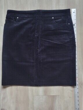 Women's S.C. & Co. Black Corduroy Pull-On Skirt - Size 12